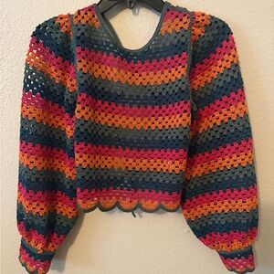 Zara Multicolor Crochet Top